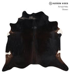 Solid Black Cowhide Rug #A9527
