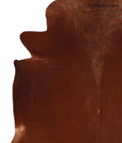 Solid Brown Cowhide Rug #A9712