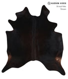 Solid Black Cowhide Rug #A9727