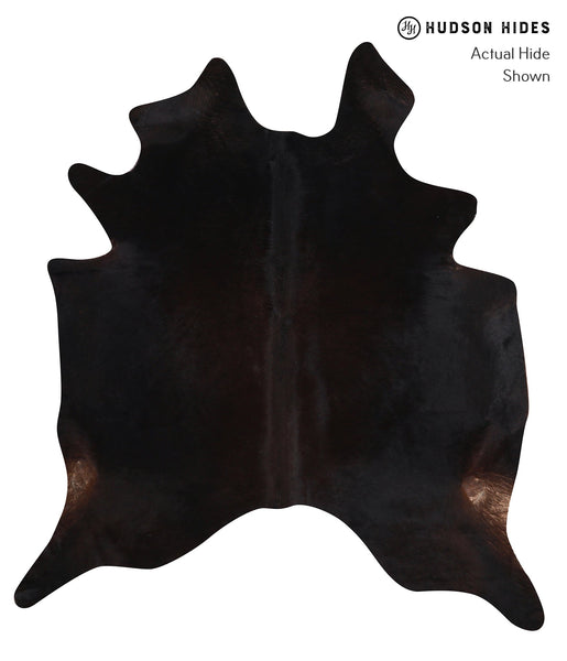 Solid Black Cowhide Rug #A9727