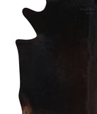 Solid Black Cowhide Rug #A9727