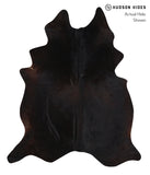 Solid Black Cowhide Rug #A9781