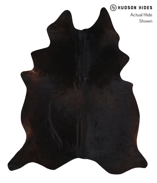 Solid Black Cowhide Rug #A9781