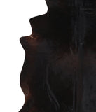 Solid Black Cowhide Rug #A9781