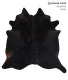 Solid Black Cowhide Rug #A9825