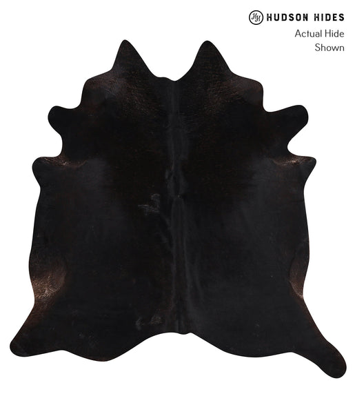 Solid Black Cowhide Rug #A9825