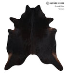 Solid Black Cowhide Rug #A9879