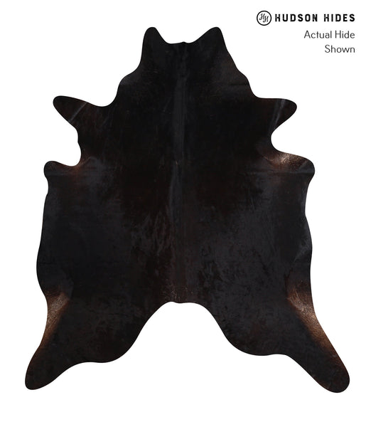 Solid Black Cowhide Rug #A9879