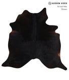 Solid Black Cowhide Rug #A9887
