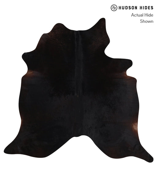 Solid Black Cowhide Rug #A9887