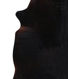 Solid Black Cowhide Rug #A9887