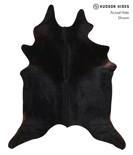 Solid Black Cowhide Rug #A9914