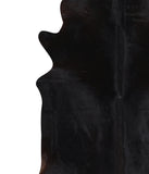 Solid Black Cowhide Rug #A9914