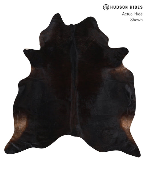 Solid Black Cowhide Rug #A9921