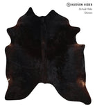 Solid Black Cowhide Rug #A9924