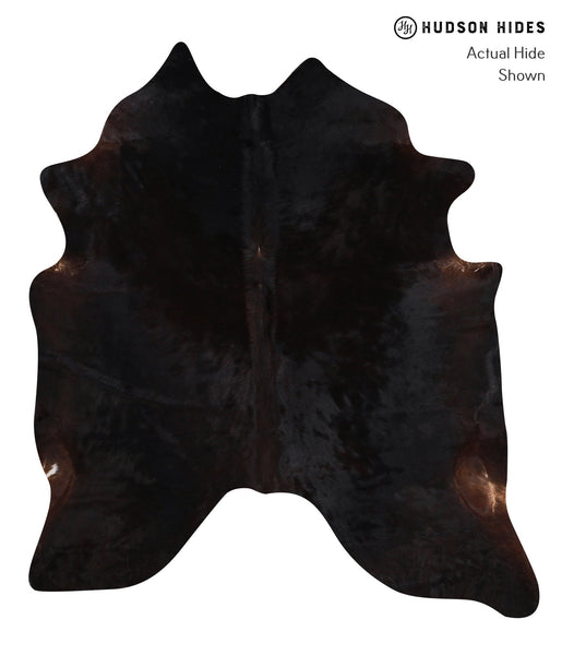 Solid Black Cowhide Rug #A9924
