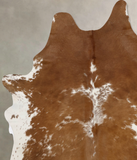 Brown and White Cowhide Rug #B10088