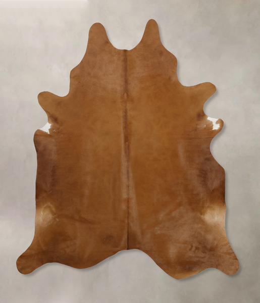 Solid Brown Cowhide Rug #B10106