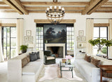 Grey with Beige Cowhide Rug #B10112