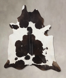 Chocolate and White Cowhide Rug #B10139