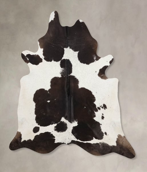 Chocolate and White Cowhide Rug #B10139