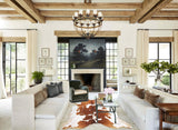 Brown and White Cowhide Rug #B10143
