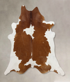 Brown and White Cowhide Rug #B10148