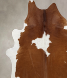 Brown and White Cowhide Rug #B10148