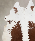 Brown and White Cowhide Rug #B10151