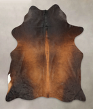 Brown with Red Cowhide Rug #B1018