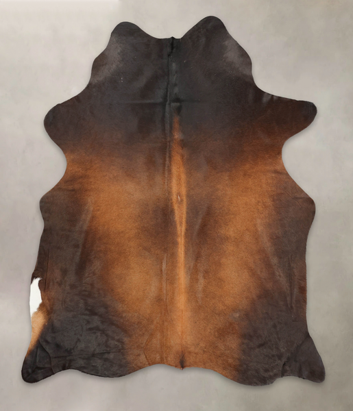 Brown with Red Cowhide Rug #B1018