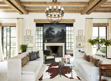 Brown and White Cowhide Rug #B10188