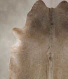 Grey with Beige Cowhide Rug #B10206