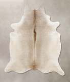Grey with Beige Cowhide Rug #B10227