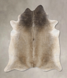 Grey with Beige Cowhide Rug #B10231