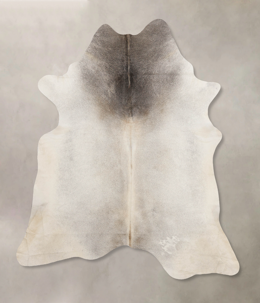 Grey with Beige Cowhide Rug #B10245