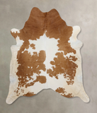 Beige and White Cowhide Rug #B10267