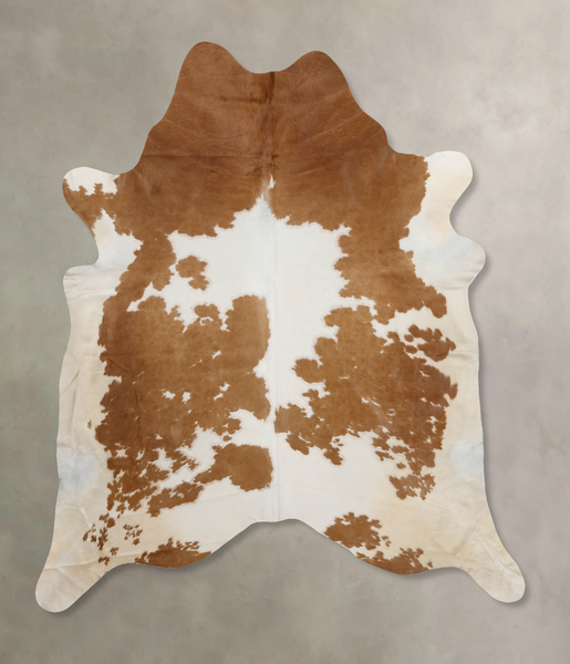 Beige and White Cowhide Rug #B10267