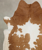 Beige and White Cowhide Rug #B10267