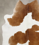 Brown and White Cowhide Rug #B10271