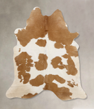 Beige and White Cowhide Rug #B10272