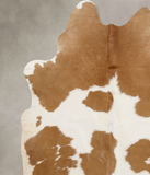 Beige and White Cowhide Rug #B10272