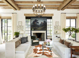 Beige and White Cowhide Rug #B10272
