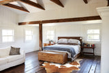 Beige and White Cowhide Rug #B10272