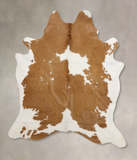Beige and White Cowhide Rug #B10276