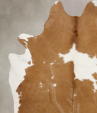 Beige and White Cowhide Rug #B10276