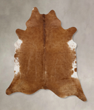 Solid Brown Cowhide Rug #B10289