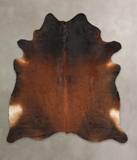 Brown with Red Cowhide Rug #B1034