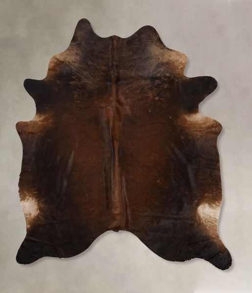 Brown with Red Cowhide Rug #B10398