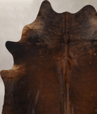 Brown with Red Cowhide Rug #B10398
